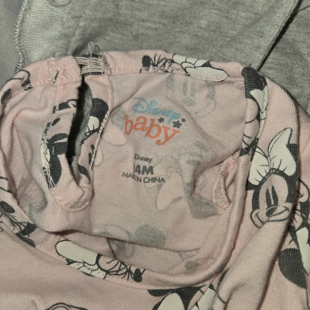 Disney Gray and Pink Minnie Mouse Kids Matching Set Baby Girl 18-24 Months